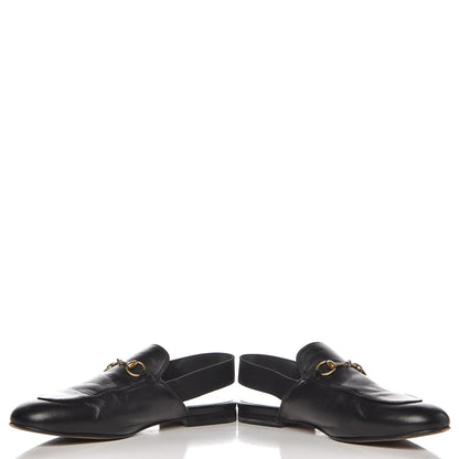 Gucci Nappa Womens Horsebit Slingback Slippers 38.5 Black 6 of 13