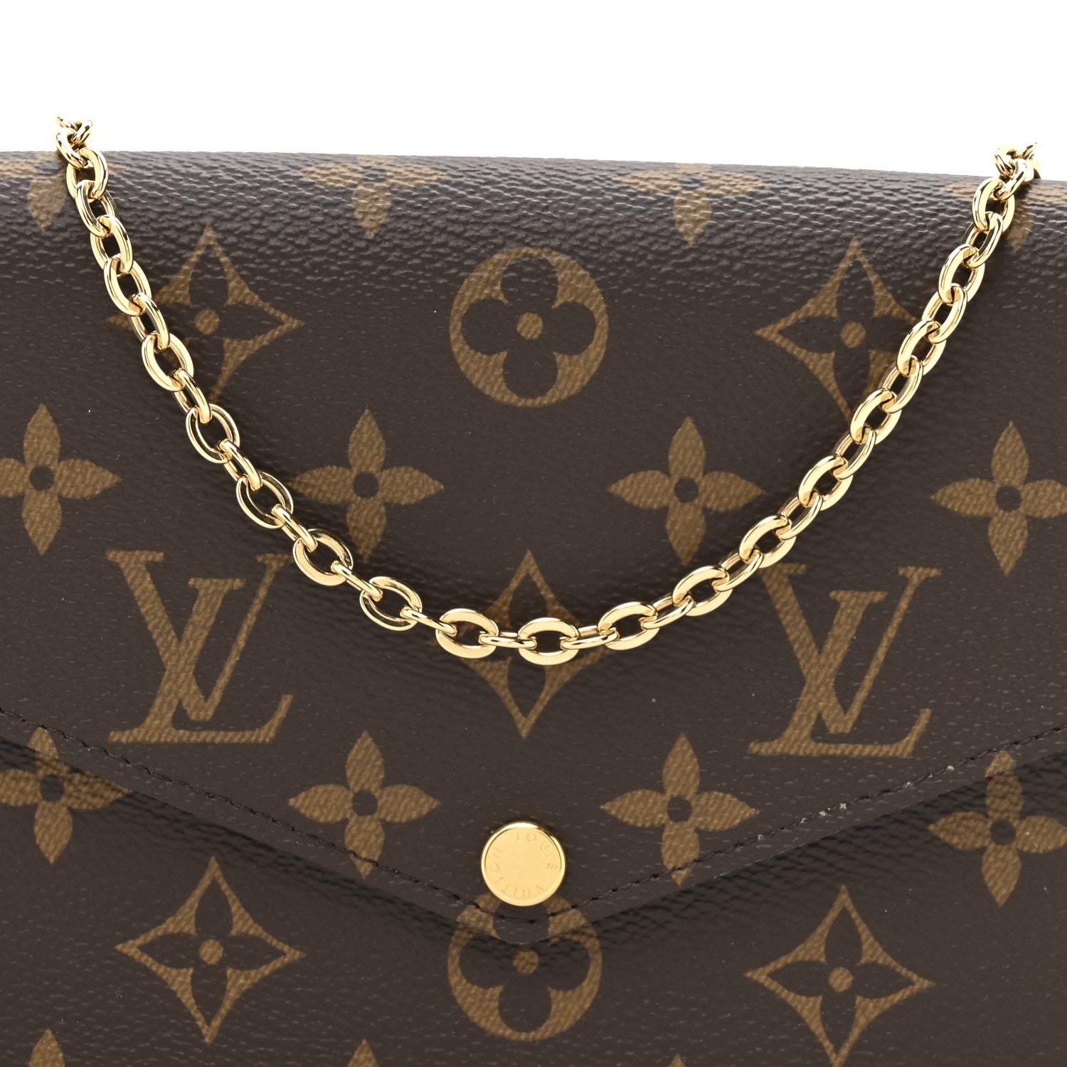 Louis Vuitton Monogram Pochette Felicie Chain Wallet Fuchsia 10 of 13
