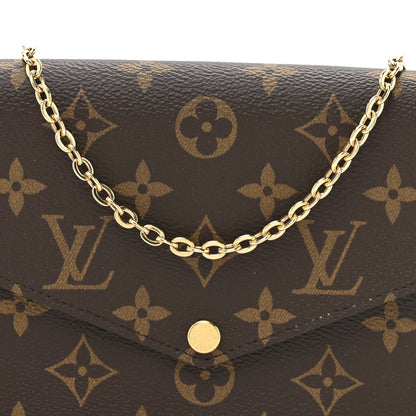 Louis Vuitton Monogram Pochette Felicie Chain Wallet Fuchsia 10 of 13