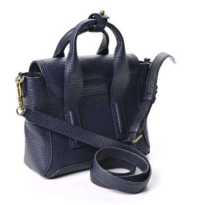 3.1 Phillip Lim 3.1 Textured Calfskin Mini Pashli Satchel Ink 2 of 9