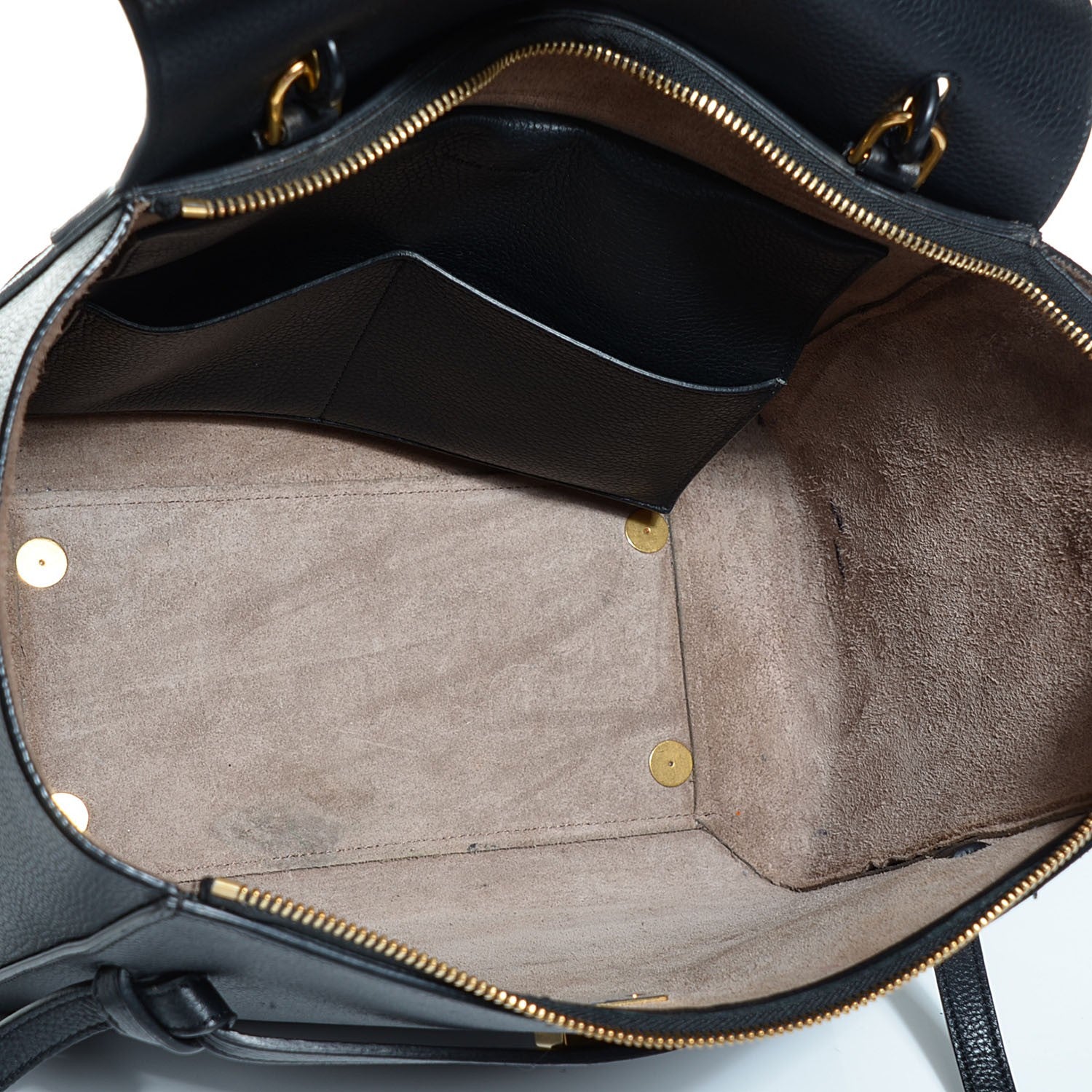 Celine Drummed Calfskin Mini Belt Bag Black 5 of 9