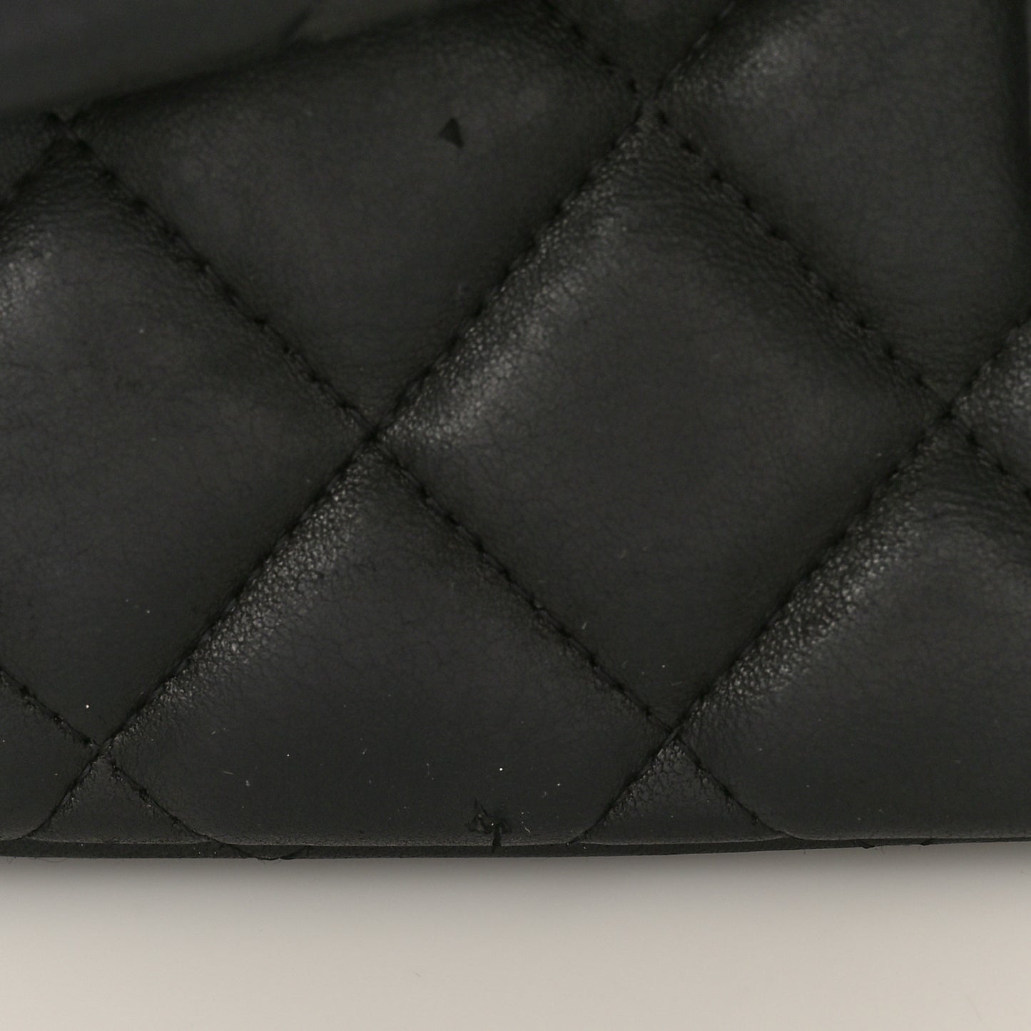 Lambskin Quilted Jumbo Single Flap Black
