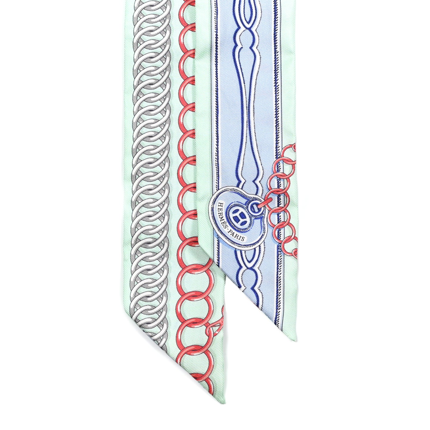 Silk Maillons Twilly Vert D'eau Ciel Rouge