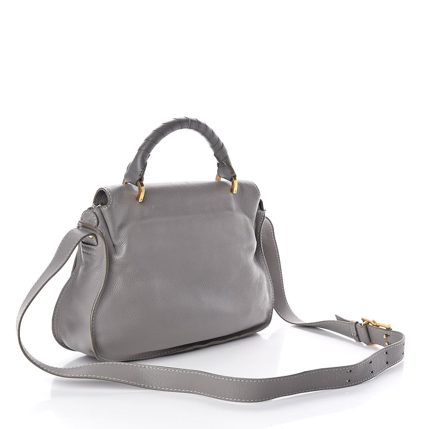 Calfskin Medium Marcie Top Handle Bag Cashmere Grey