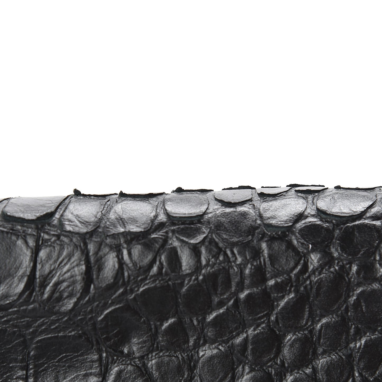 Calfskin Crocodile Embossed Bayswater Black