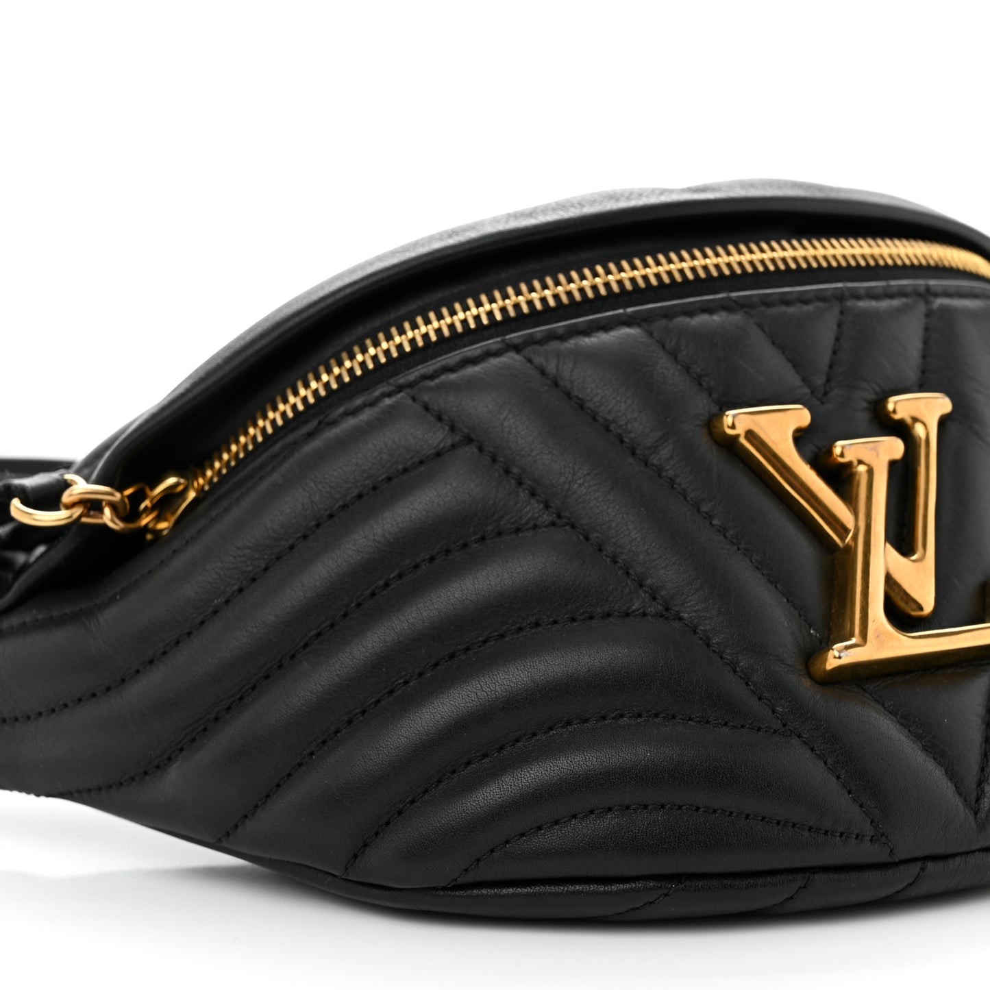 Calfskin Quilted New Wave Bumbag Black