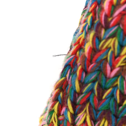 Valentino Garavani Wool Woven Large Roman Stud Shoulder Bag Multicolor Feminine Pink 10 of 11