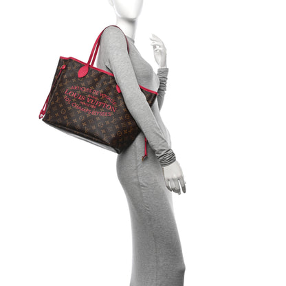 Louis Vuitton Monogram Articles de Voyage Ikat Neverfull MM Rose Indien 2 of 12