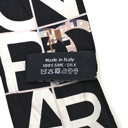 Chanel Silk Twill CC Logo Slim Bandeau Black Multicolor 5 of 5