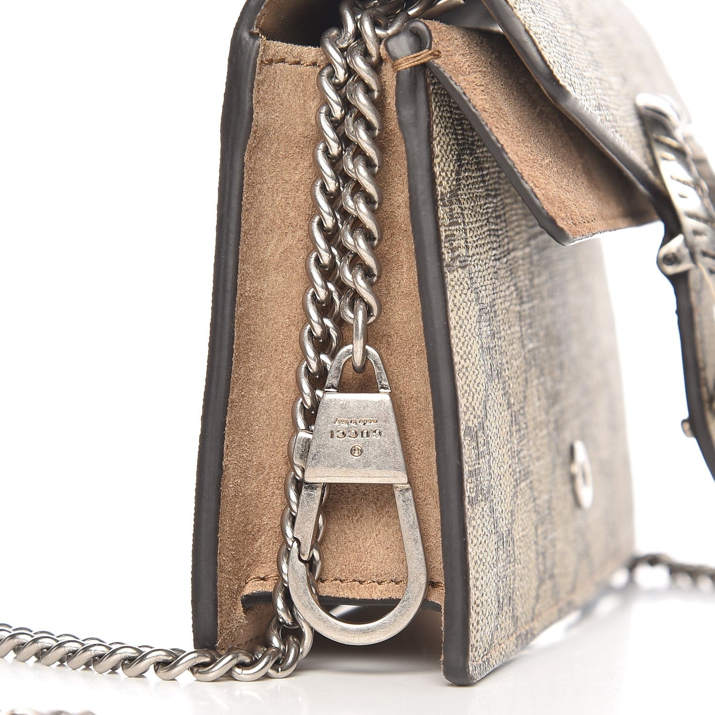 GG Supreme Monogram Super Mini Dionysus Shoulder Bag Taupe