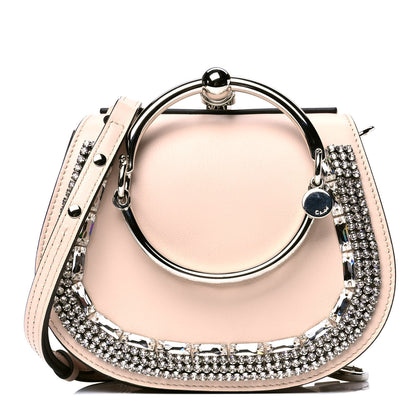Chloe Calfskin Crystal Embellished Small Nile Bracelet Bag Cement Pink 1 of 4