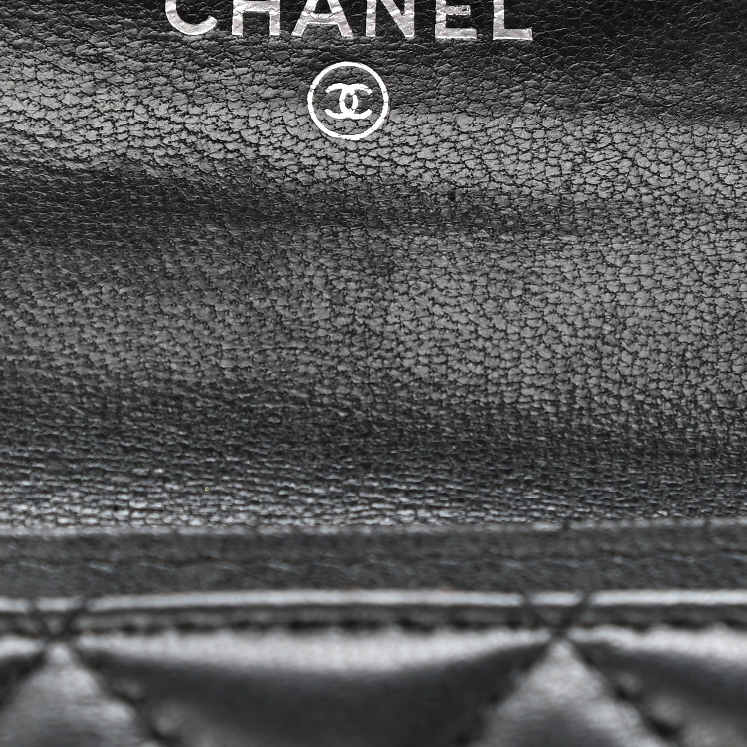 Chanel Lambskin Quilted Flap Card Holder Wallet Black 9 of 13