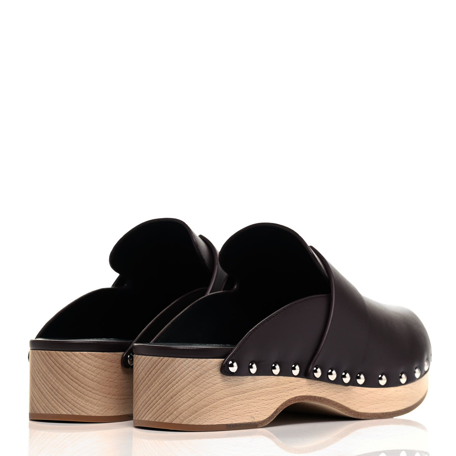 Hermes Calfskin Calya Mules 37 Cafe 4 of 8