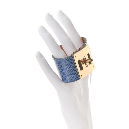 Hermes Lizard Kelly Dog Cuff Mykonos 2 of 7