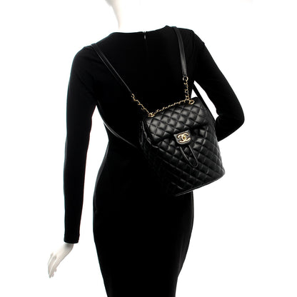 Chanel Calfskin Quilted Small Urban Spirit Backpack Black 2 of 7