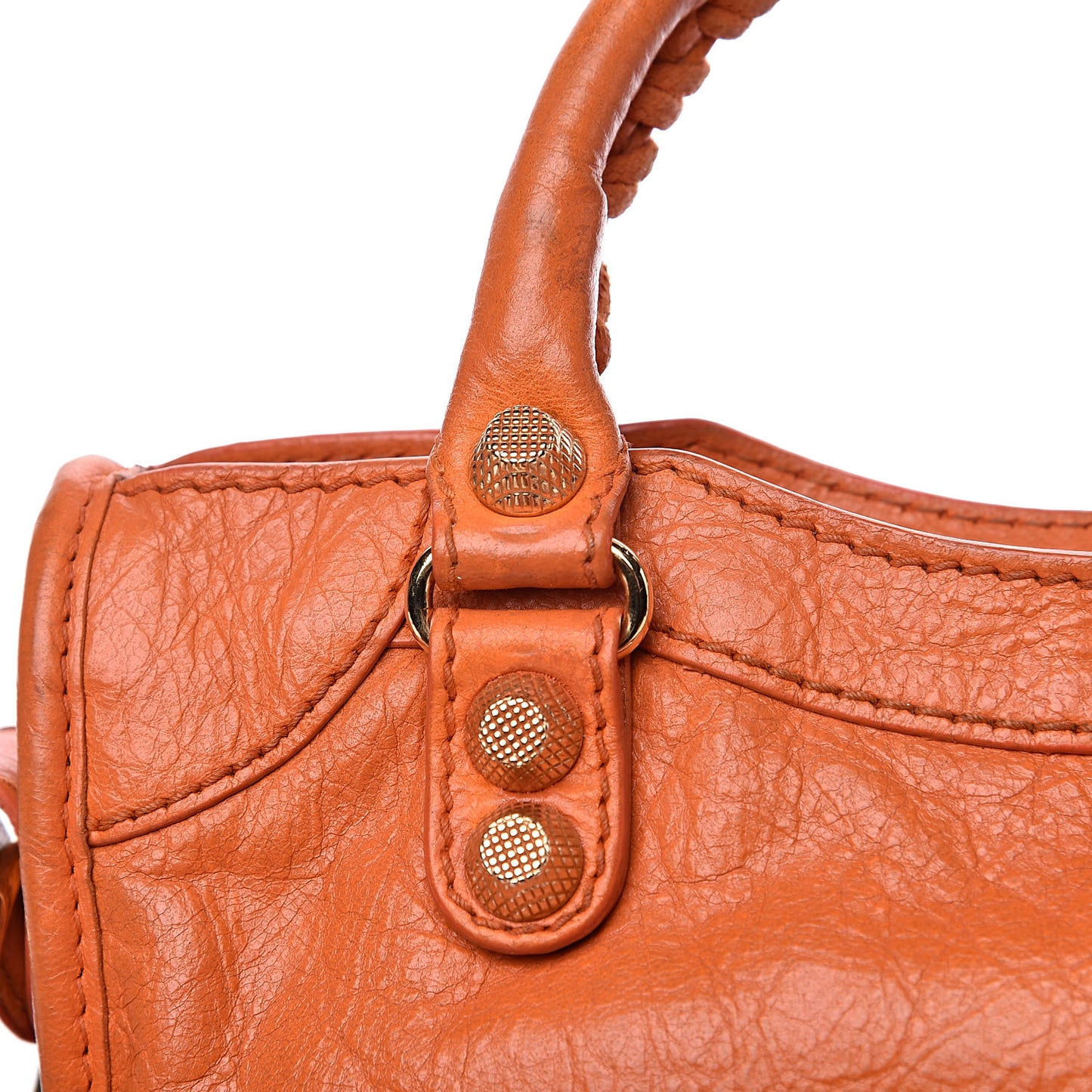 Agneau Giant 12 Gold Hardware Mini City Tangerine