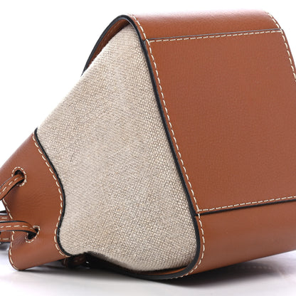 Loewe Calfskin Canvas Mini Hammock Shoulder Bag Natural Tan 7 of 8