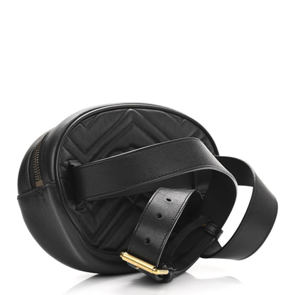 Gucci Calfskin Matelasse GG Marmont Belt Bag 95 38 Black 3 of 10