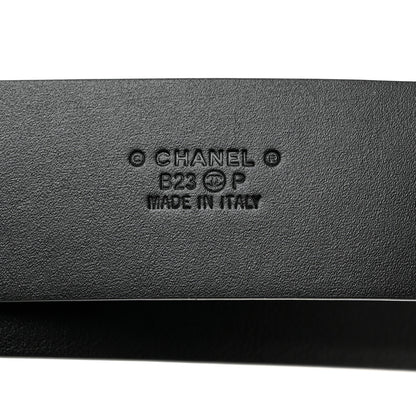 Chanel Calfskin Crystal CC Belt 80/32 Black 3 of 8