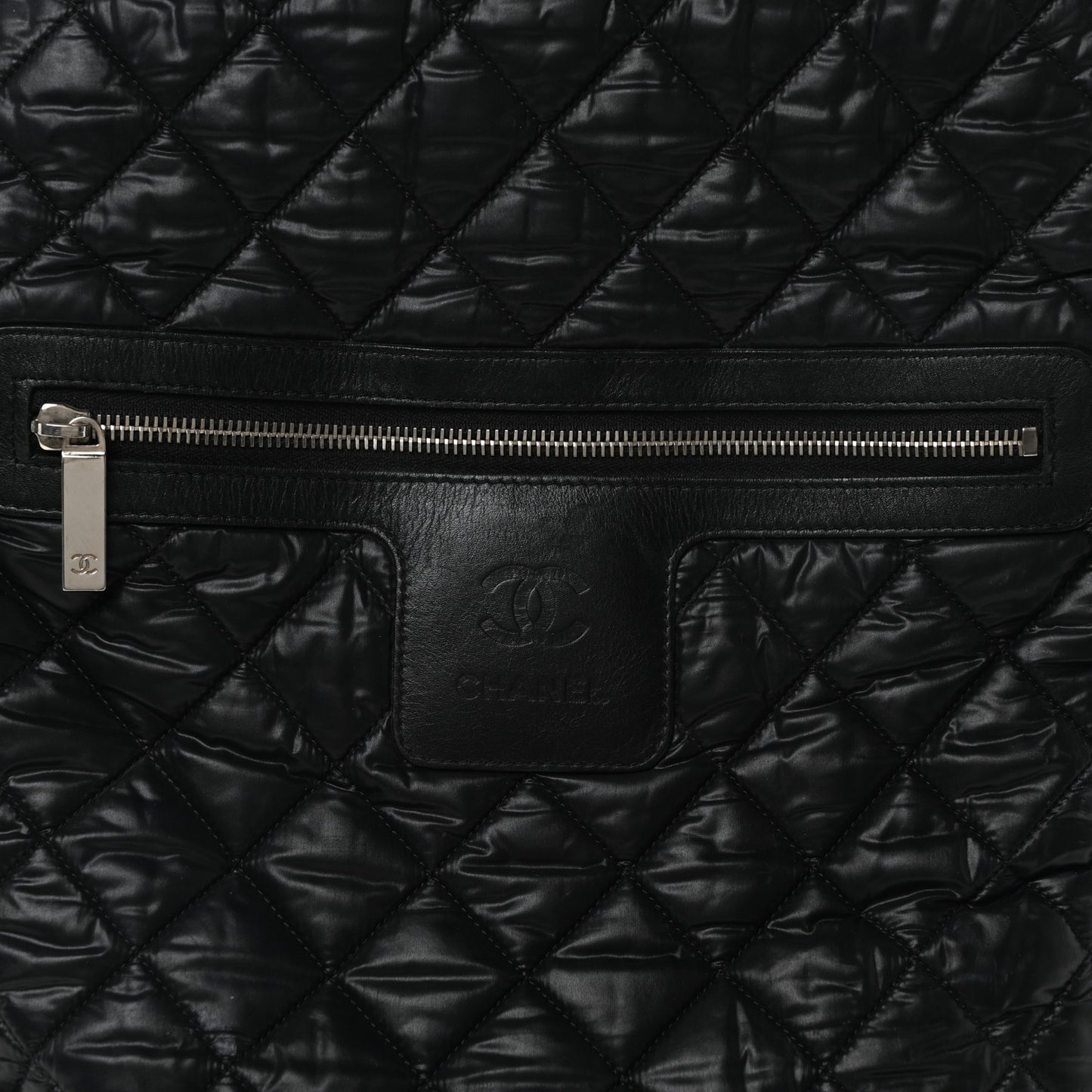 Nylon Quilted Coco Cocoon Backpack Black