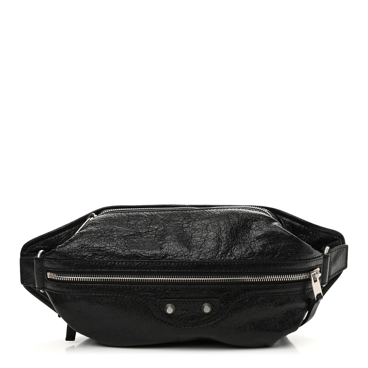 Lambskin Classic Hardware Neo Lift Hip Bag Black