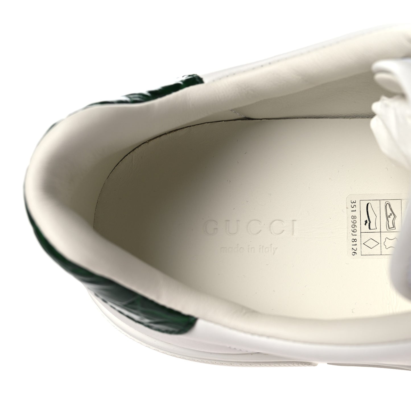 Ultralight Plume Calfskin Web Womens Ace Platform Sneakers 39 White