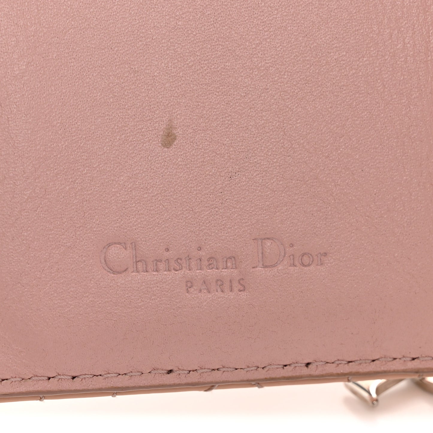 Patent Cannage Lady Dior Eden Wallet Rose Clair