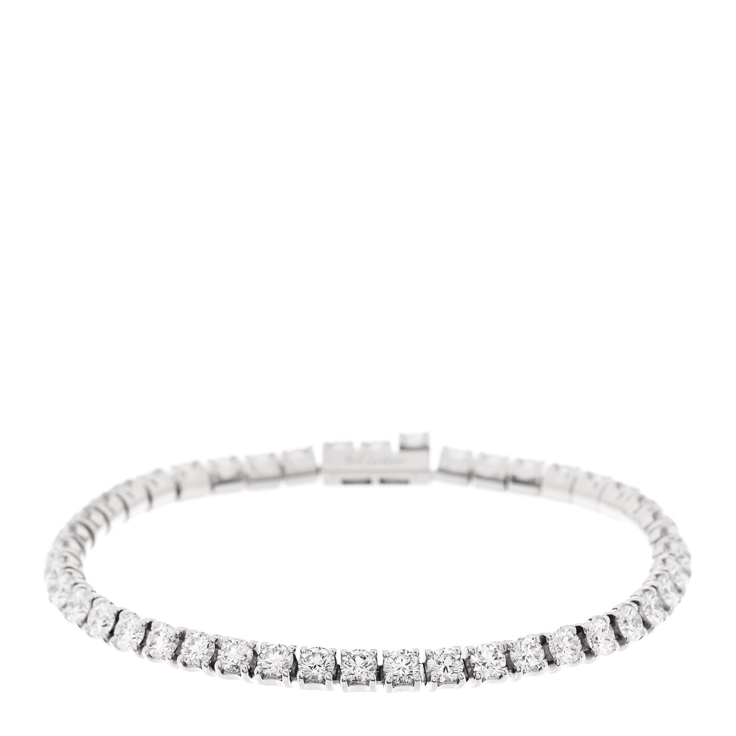 18K White Gold Diamond 6.60ctw Lignes Essentielles Bracelet