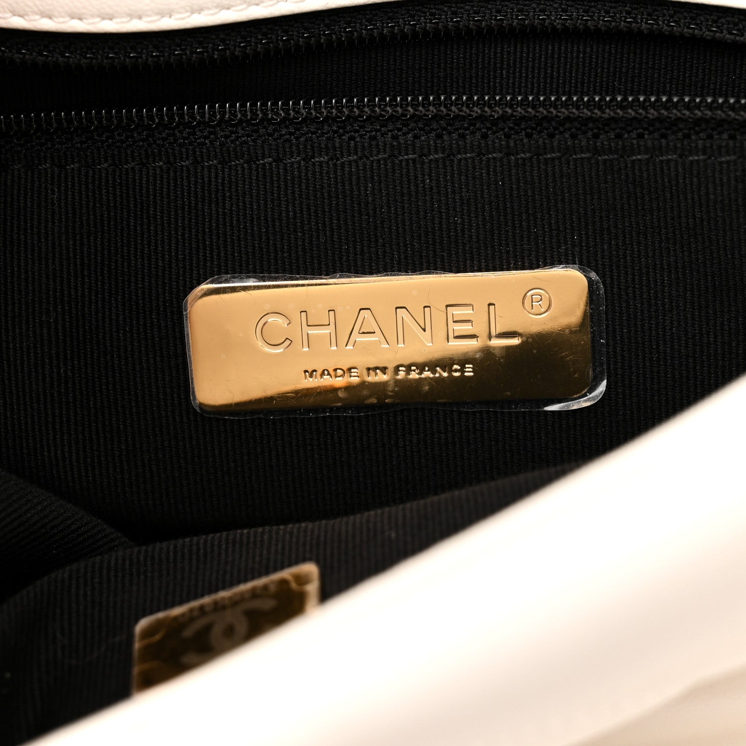 Chanel Goatskin Quilted Large Chanel 19 Flap White 5 of 10