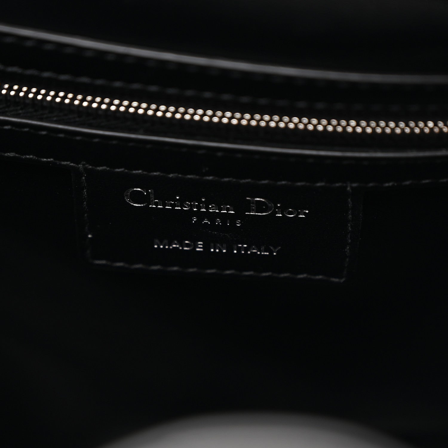Christian Dior Crinkled Calfskin Macrocannage Medium D-Motion Bag Black 6 of 10