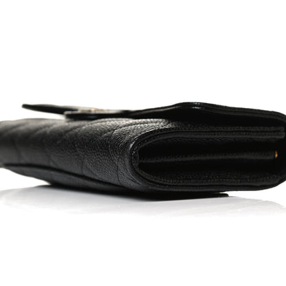 Chanel Caviar Quilted Large Gusset Flap Wallet Black 17 of 22