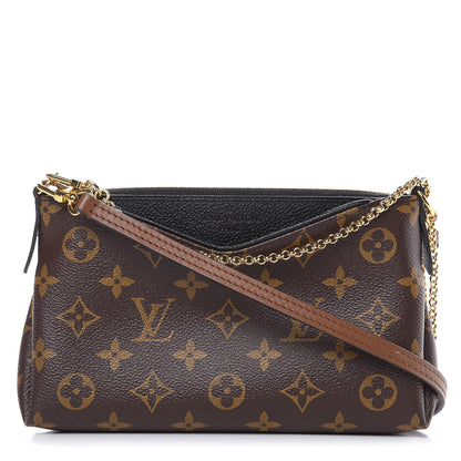 Louis Vuitton Monogram Pallas Clutch Black 1 of 9