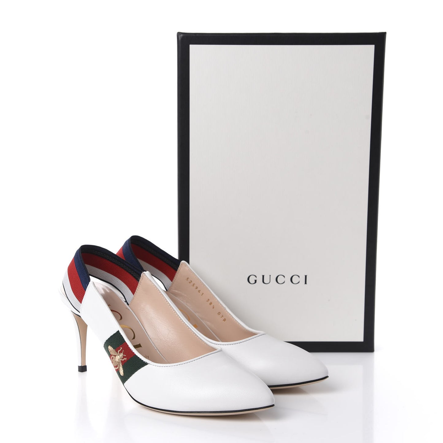 Malaga Kid Web Sylvie Mid Heel Slingback Pumps 38.5 White