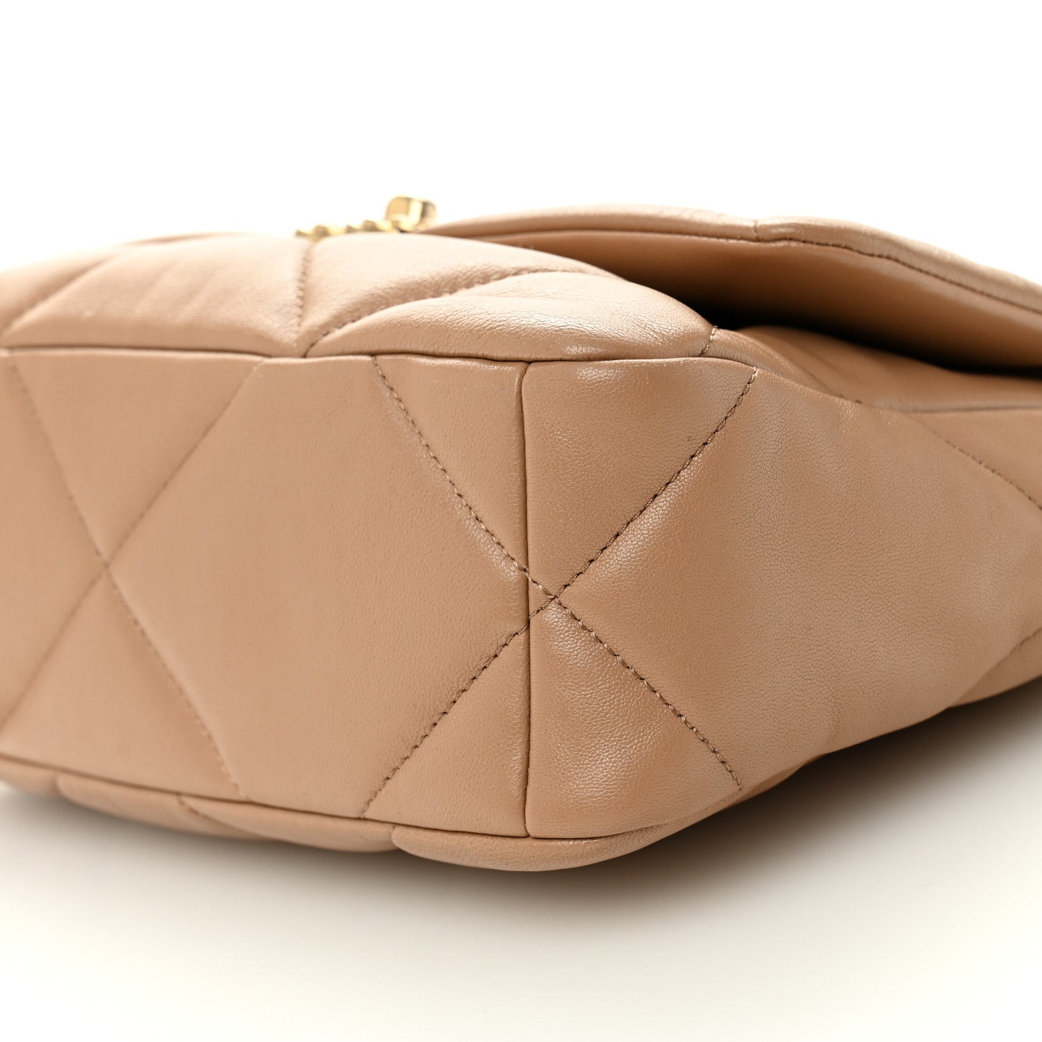 Chanel Lambskin Quilted Medium Chanel 19 Flap Dark Beige 10 of 10