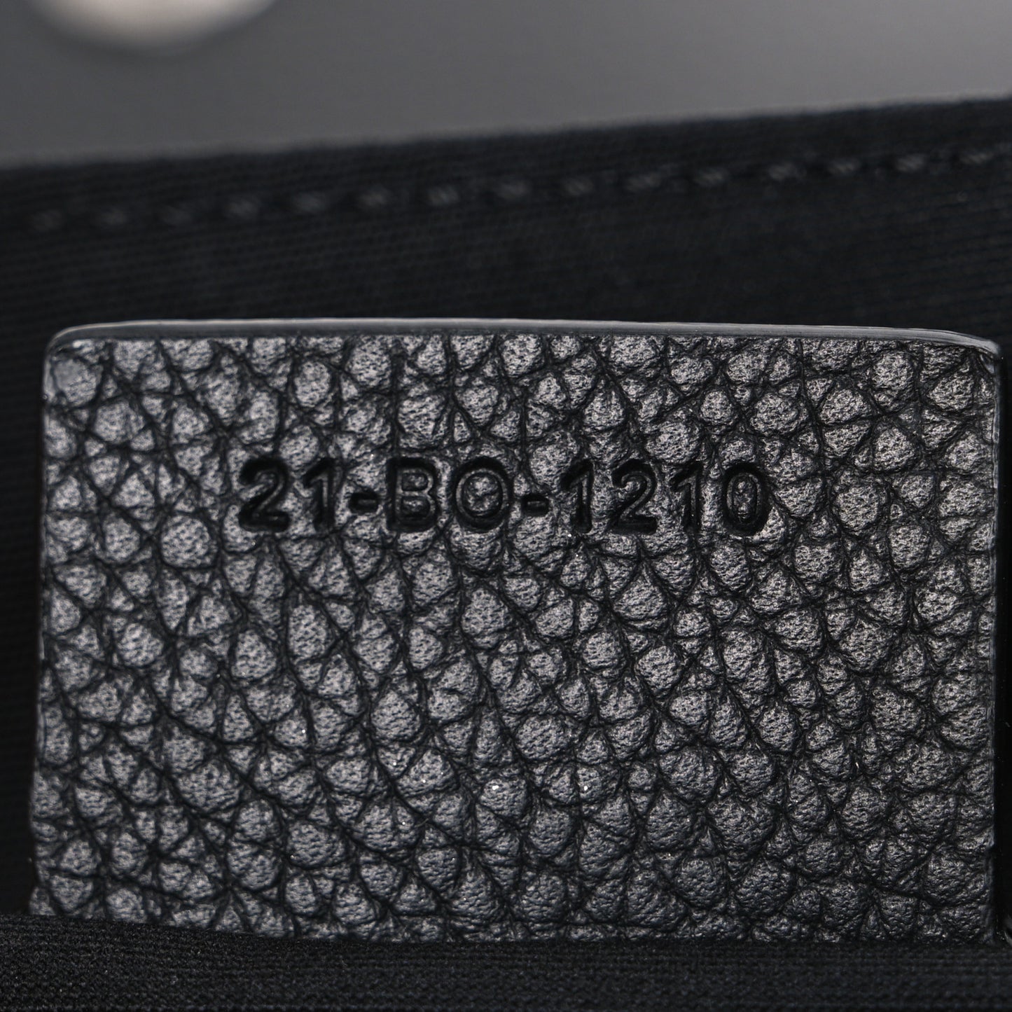 Grained Calfskin Saddle Messenger Bag Black