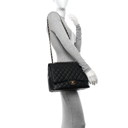 Chanel Caviar Quilted Maxi Double Flap Black 2 of 22
