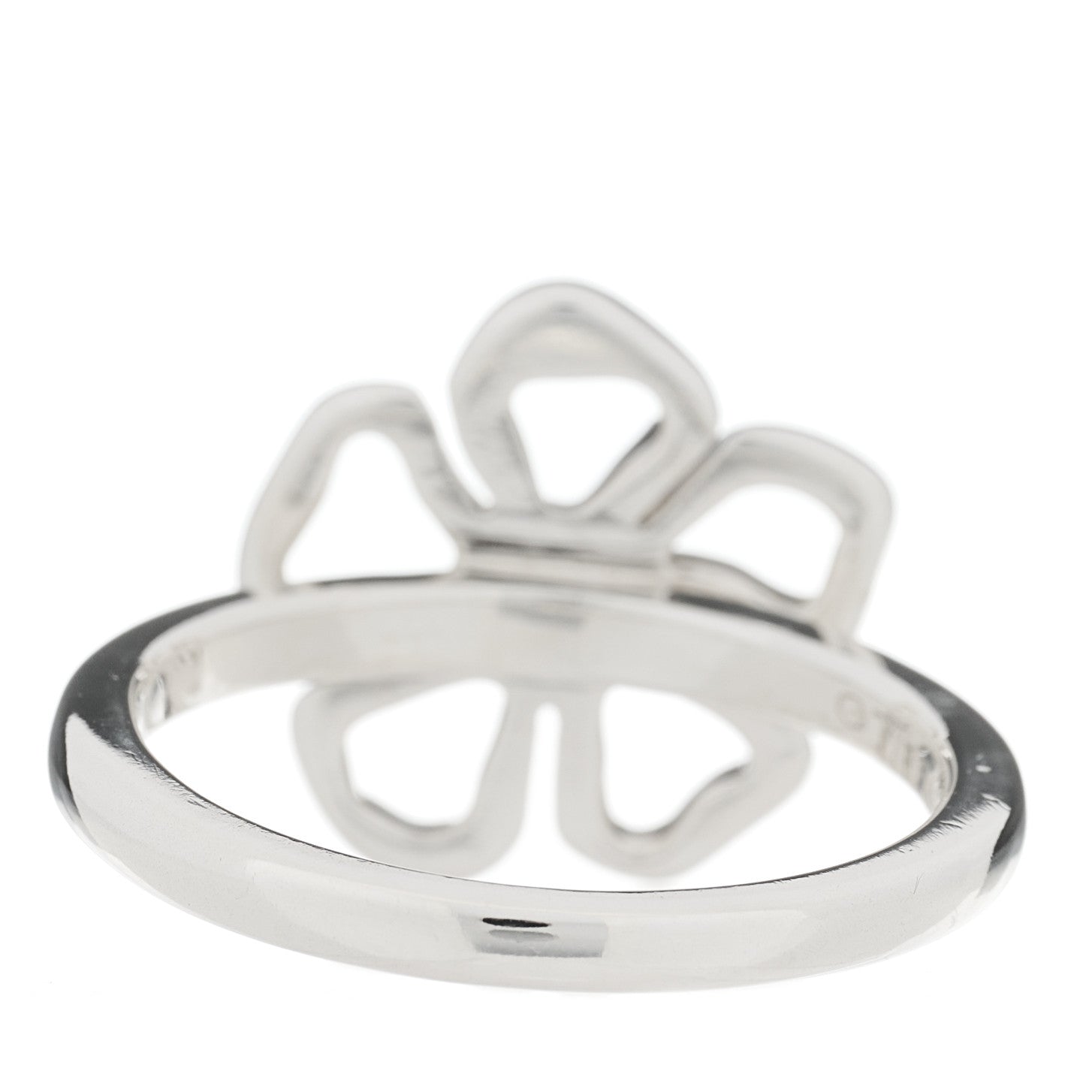 Tiffany Sterling Silver Open Flower Ring 58 8.5 2 of 3
