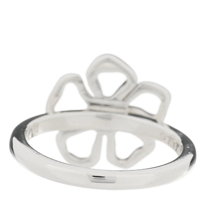Tiffany Sterling Silver Open Flower Ring 58 8.5 2 of 3