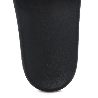 Louis Vuitton Rubber Damier Mens Waterfront Mules 11 Black 7 of 9