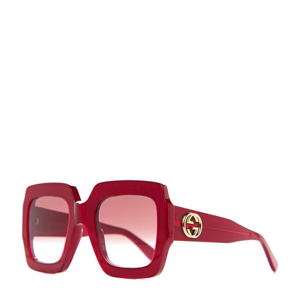 Gucci Square Web Frame GG0178S Sunglasses Red 1 of 8