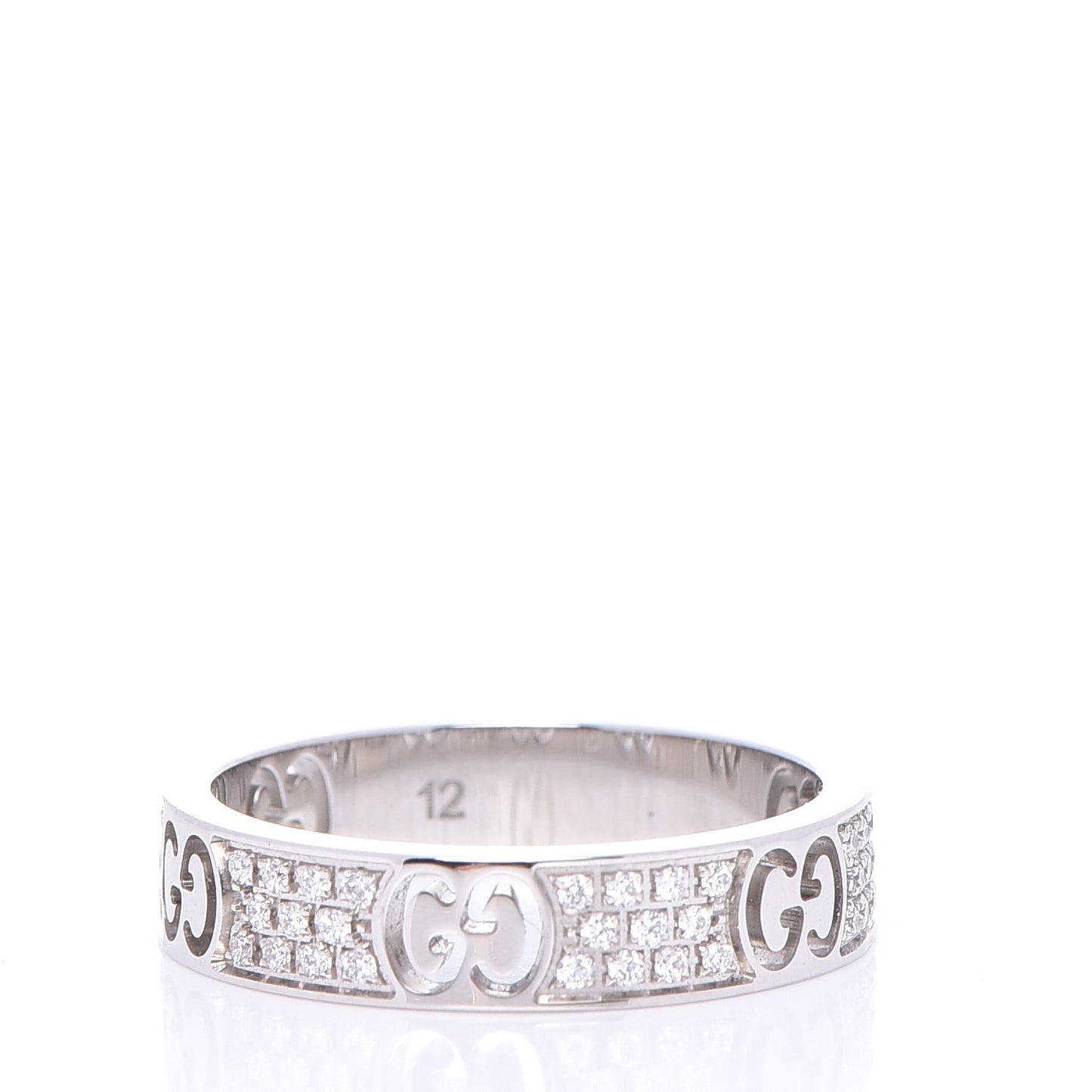 18K White Gold Diamond Icon Stardust Ring 52 6