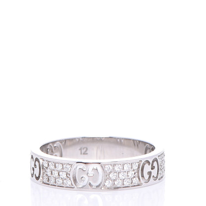 Gucci 18K White Gold Diamond Icon Stardust Ring 52 6 1 of 6
