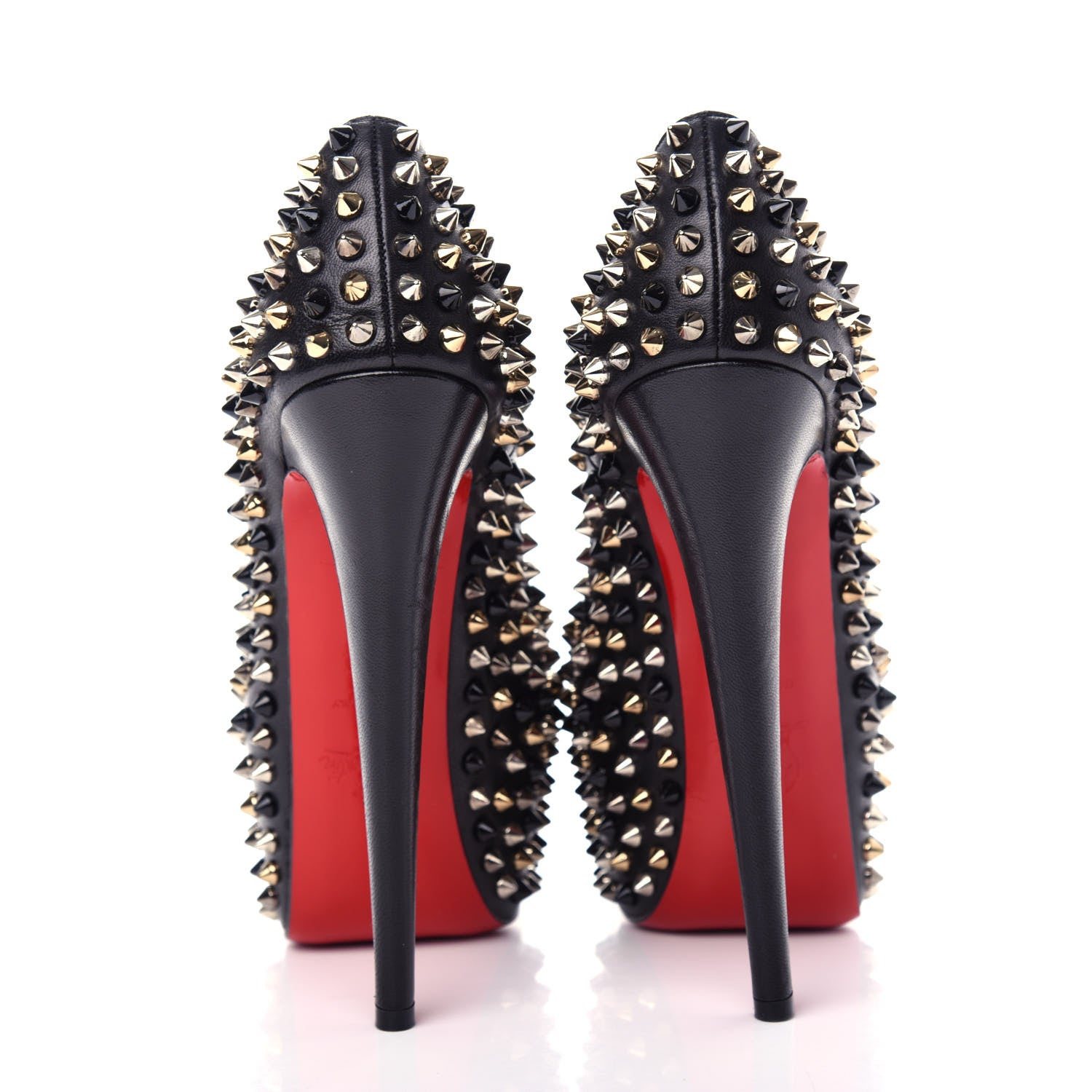 Christian Louboutin Nappa Daffodile Spikes 160 Pumps 37 Black 7 of 9