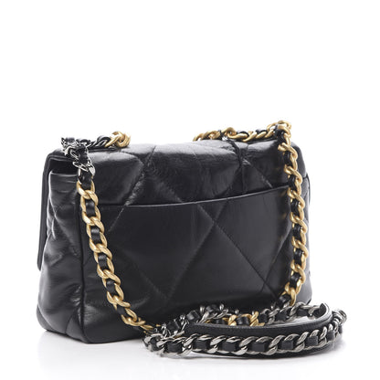 Chanel Goatskin Quilted Medium 19 Flap Black 4 of 11