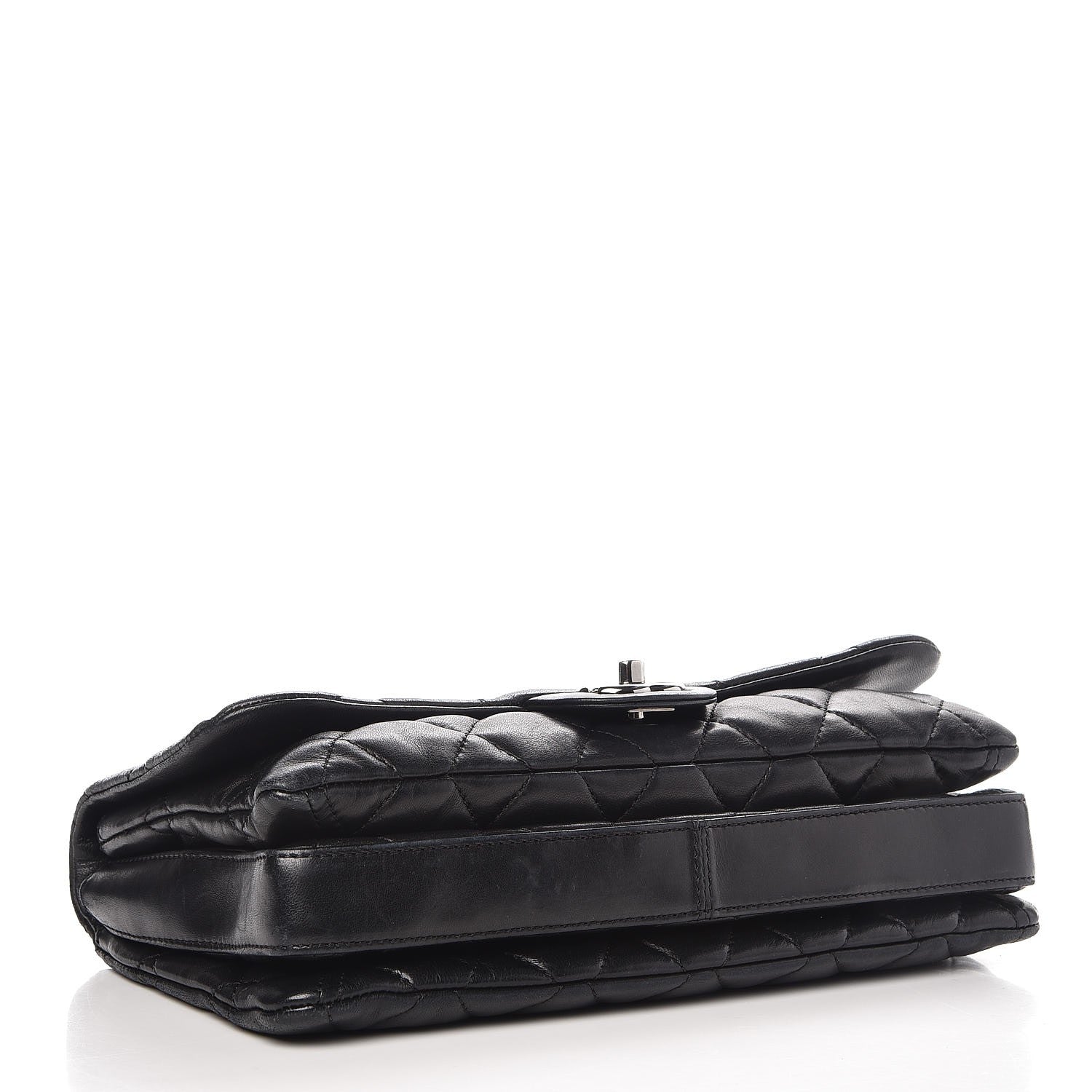 Chanel Lambskin Quilted Maxi 3 Flap Black 4 of 10