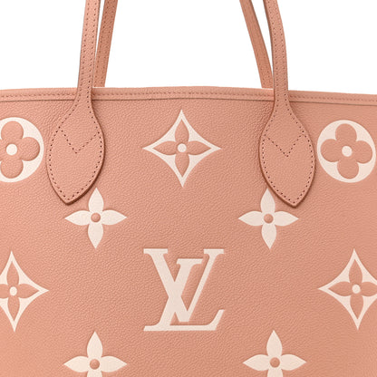 Louis Vuitton Empreinte Monogram Giant Neverfull MM Trianon Pink Cream 7 of 9