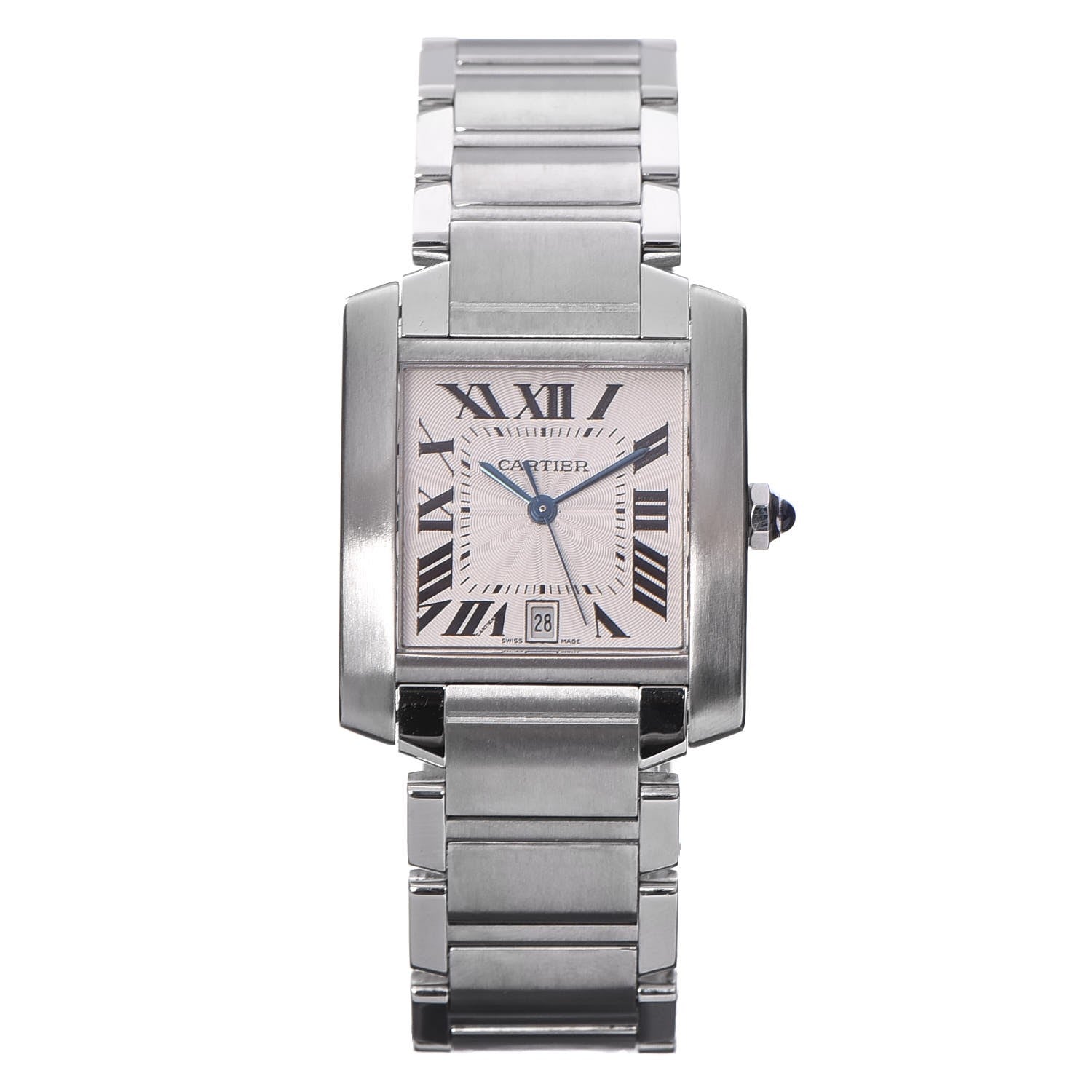 Cartier Stainless Steel 28mm Tank Francaise Automatic Watch 1 of 11
