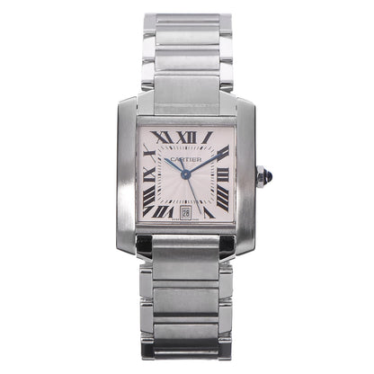 Cartier Stainless Steel 28mm Tank Francaise Automatic Watch 1 of 11