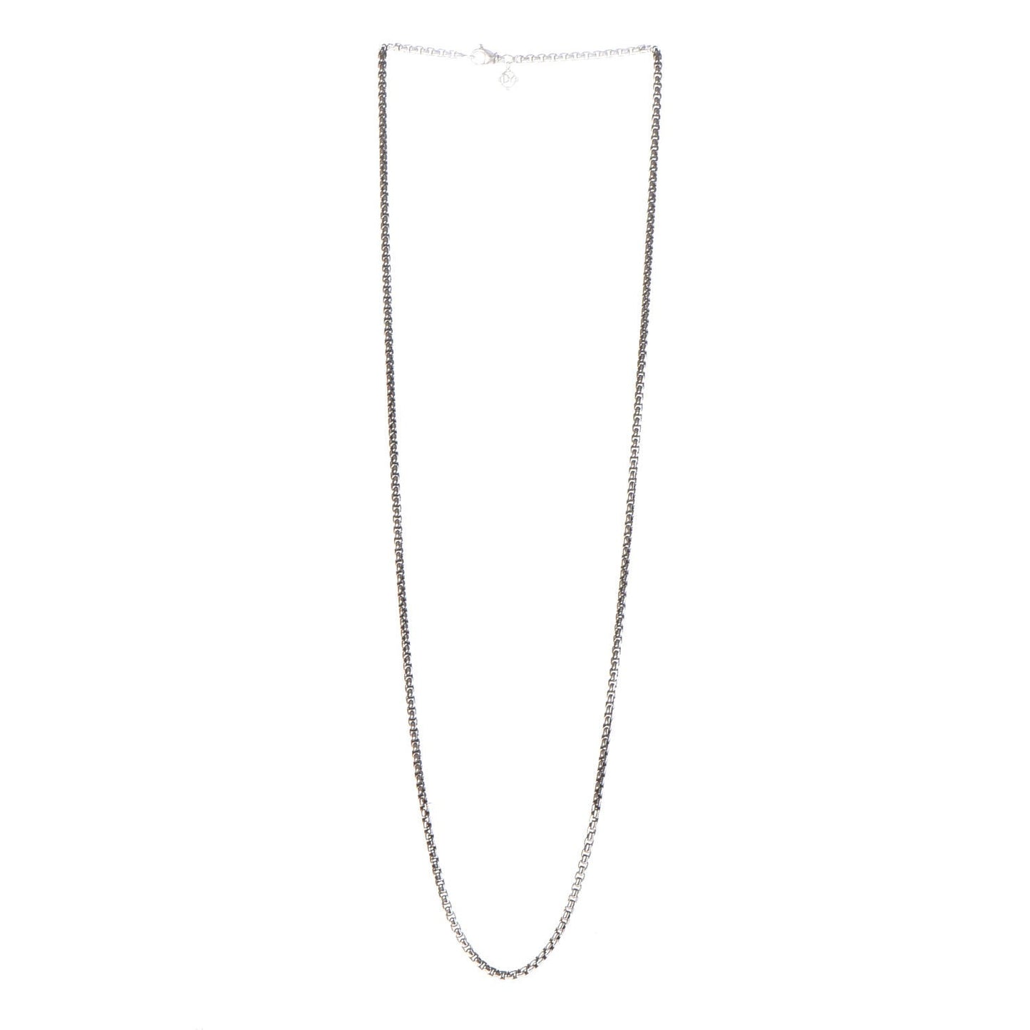 Sterling Silver 14K Yellow Gold 3.6mm Medium Box Chain Necklace 32"