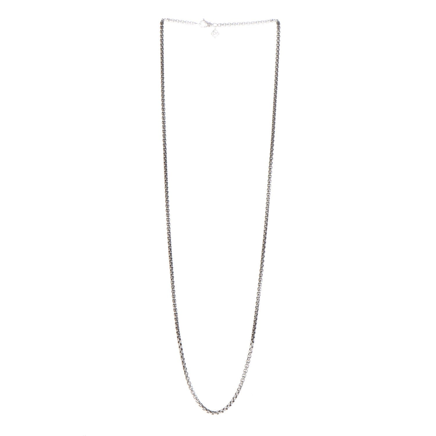 David Yurman Sterling Silver 14K Yellow Gold 3.6mm Medium Box Chain Necklace 32" 3 of 6